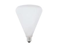 Eglo LED E27 regulable, bombilla cónica extragrande Big Size, 4,5 Watt (equivalente a 40 Watt), 470 Lumen, foco blanco cálido, 2700k, iluminador blanco opal, R140, Ø 14 cm