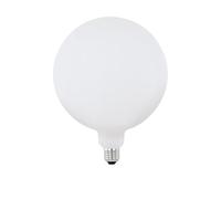 Eglo LED E27 regulable, bombilla extra grande Globe Big Size, 4,5 Watts (equivalente a 40 Watts), 470 lúmenes, foco blanco cálido, 2700k, iluminador blanco opal, G200, Ø 20 cm