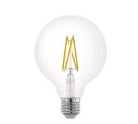 Eglo LED E27 regulable, bombilla Globe classic, foco para iluminación retro, 7,5 Watt (equivalente a 60 Watt), 806 Lumen, blanco cálido, 2700k, Edison G95, Ø 9,5 cm