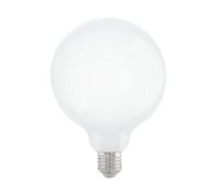 Eglo LED E27 regulable, bombilla Globo, 7,5 W (equivalente a 60 W), 806 lúmenes, luminaria blanca cálida, 2700k, foco blanco opal, G125, Ø 12,5 cm