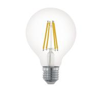 Eglo LED E27 regulable, bombilla globo clásica, foco para iluminación retro, 7,5 Watt (equivalente a 60 Watt), 806 Lumen, blanco cálido, 2700k, Edison G80, Ø 8 cm