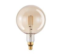 Eglo LED E27 regulable, bombilla vintage ámbar extra grande, foco retro globo, 4,5 vatios (equivalente a 40 vatios), 470 lúmenes, blanco cálido, 2200k, G200, Ø 20 cm