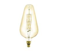 Eglo LED E27 regulable, bombilla vintage ámbar grande Ø 16,6 cm