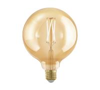 Eglo LED E27 regulable, bombilla vintage dorada, LED globo, iluminación retro, 4W (equivale a 30W), 320 lúmenes, luz cálida 1700K, bombilla Edison G125, Ø 12,5 cm