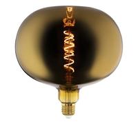 EGLO LED E27 regulable en forma de manzana, LED en espiral tamaño grande, bombilla vintage extragrande en oro con diseño retro, 4 vatios, 40 lúmenes, blanco cálido, 1900k, Ø 22 cm
