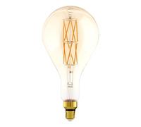 Eglo LED E27 regulable, foco vintage ámbar extra grande, luminaria retro en forma de gota, 8 vatios (equivalente a 60 watts), 806 lúmenes, blanco cálido, 2100k, PS160, Ø 16 cm
