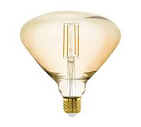 Eglo LED E27 regulable, LED ámbar vintage mediano, foco para iluminación, 4,5 vatios (equivalente a 40 vatios), 470 lúmenes, blanco cálido, 2200k, luminaria Edison, BR150, Ø 15 cm