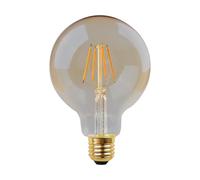 Eglo LED E27 regulable por niveles, bombilla retro 4,5 vatios, luz vintage ámbar blanco cálido, 2200k, foco Edison G95, Ø 9,5 cm