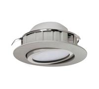 Eglo LED empotrable Pineda, foco LED de plástico, luz empotrable LED en níquel mate, empotrable LED regulable, plano y orientable, Ø 8,4 cm