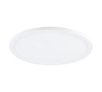 Eglo LED foco empotrable Fueva Flex, foco LED para taladros universales de aluminio, superficie iluminada de plástico en blanco, luz empotrada plana, blanco neutro, diámetro 22,5cm