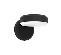 Eglo LED Fornaci Lámpara para pared de exteriores, iluminación exterior para la pared de la casa, luz hacia abajo, de metal en negro y plástico blanco, aplique para exteriores, blanco cálido, IP54