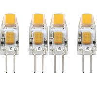 Eglo LED G4 regulable, juego de 2 lámparas, 2 bombillas enchufables, 1,2 vatios cada una (corresponde a 11 V), 12V, 100 lúmenes, foco blanco cálido, 2700k, pin de la luz Ø 1 cm (Paquete de 2)
