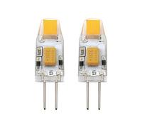 Eglo LED G4 regulable, juego de 2 lámparas, 2 bombillas enchufables, 1,2 vatios cada una (corresponde a 11 V), 12V, 100 lúmenes, foco blanco cálido, 2700k, pin de la luz Ø 1 cm