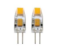 Eglo LED G4 regulable, juego de 2 lámparas, 2 bombillas enchufables, 1,8 vatios cada una (corresponde a 20 V), 12V, 200 lúmenes, foco blanco cálido, 2700k, pin de la luz Ø 1 cm