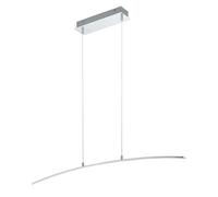 Eglo LED lámpara colgante Lasana, lámpara suspendida de una luz, lámpara de techo de aluminio, acero y plástico, color: cromo, blanco