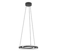 Eglo LED lámpara colgante Mezzomonte, iluminación comedor regulable | con mando, luz techo suspendida, metal negro y blanco, foco cálida-fría, 4700 lúmenes