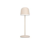 Eglo LED lámpara de mesita de noche Mannera, luz con control táctil inalámbrica con puerto USB, metal en color arena y plástico blanco, iluminacón de dormitorio blanco-cálido, IP54