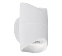 EGLO LED Lámpara de Pared Abrantes, Aplique de interior, Aluminio fundido | en blanco, Cristal transparente cálido IP44