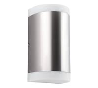 Eglo LED Lámpara de pared al aire libre Carpinera, 2 Llama Luz exterior, Luz Curvada Curvada de acero inoxidable y plástico en blanco, Lámpara Al Aire Libre Cálido Blanco, GU10, IP44