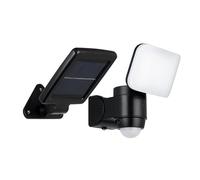 Eglo LED lámpara de pared exterior Casabas, 1 luz, sensor, plástico | color negro, foco exterior con detector de movimiento, solar, IP44