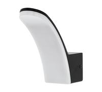 Eglo LED Lámpara de pared exterior Fiumicino, 1 luz, aplique de aluminio | y plástico, color negro y blanco, IP44