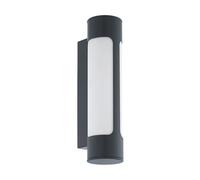 Eglo LED Lámpara de pared exterior Tonego, lámpara exterior de 2 luces | aplique de acero galvanizado y plástico, color: antracita y blanco, IP44