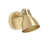 Eglo LED lámpara de pared Seras, aplique de pared con punto giratorio, luminaria de pasillo de metal en latón cepillado, iluminador con bombilla GU10, blanco cálido