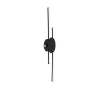 Eglo LED lámpara de pared Venticello, luz de pared interior en forma de barra, iluminación de dormitorio con foco indirecta, metal negro, resplandor cálida
