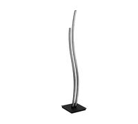 Eglo LED lámpara de pie Lejias, iluminación de metal en negro, cristal de plástico en transparente, luz de salón, lámpara LED con interruptor de paso, blanco cálido