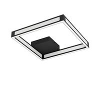Eglo LED lámpara de techo Altaflor, minimalista, iluminación de metal en negro y plástico en blanco, luz de cocina, L x A 31,5 cm
