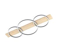 Eglo LED lámpara de techo Boyal, iluminación, de 3 luces de madera, metal e plástico, luz de salón en la naturaleza, negro e blanco, L 101 cm
