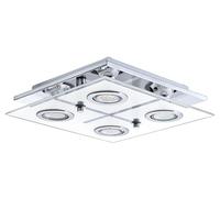Eglo LED lámpara de techo Cabo, 4 luces, foco de techo en acero inoxidable