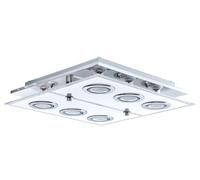 Eglo LED lámpara de techo Cabo, 6 luces, foco de techo en acero inoxidable