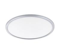 Eglo LED lámpara de techo Campaspero 2, plafón regulable con mando, artefacto de iluminación baño de plástico plateada, punto de luz cálida-fría, IP44, Ø 42 cm