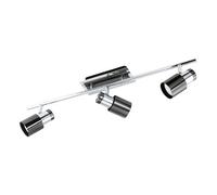 Eglo LED lámpara de techo Davida 1, lámpara de techo con 3 luces, foco de techo de metal en cromo, níquel-negro, lámpara para salón, foco con bombillas GU10, luz cálida