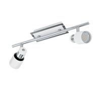Eglo DAVIDA Acero inoxidable GU10 LED 5 W, Punto de luz, GU10, 2 bombilla, s, LED, 5 W, 10 W, 3000 K