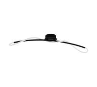 Eglo LED Lámpara de techo Egidonella, lámpara de techo de 1 luz, lámpara para salón, lámpara de cocina de acero y plástico, lámpara de pasillo en negro y blanco, longitud 90 cm