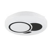 Eglo LED Lámpara de Techo Espartaco redonda regulable con mando a distancia lámpara de superficie para cocina y oficina metal y plástico blanco luz cálida y fría Ø 38,5 cm