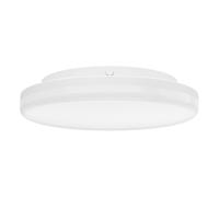 Eglo LED lámpara de techo exterior Castagneto, luz cálida-fría, para balcón y terraza, artefacto de superior blanca de plástico, IP54, Ø 26 cm