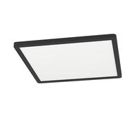 Eglo LED lámpara de techo exterior Minerario, luz de superior para balcón y terraza, artefacto de parte alta de plástico negro, IP54, punto de luz cálida, 29 x 29 cm
