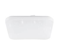 Eglo LED lámpara de techo Frania-S, luminaria cielo estrellado con efecto cristal, luz de pared de acero y plástico en blanco, iluminador para baño y cocina, blanco neutro, IP44, 33x33 cm
