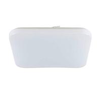 Eglo LED lámpara de techo Frania-S, luminaria cielo estrellado con efecto cristal, luz de pared de acero y plástico en blanco, iluminador para baño y cocina, blanco neutro, IP44, 33x33 cm