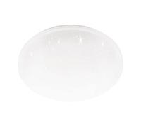Eglo LED lámpara de techo Frania-S, luminaria cielo estrellado con efecto cristal, luz de pared de acero y plástico en blanco, iluminador para baño y cocina, blanco neutro, IP44, Ø 31 cm