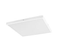 Eglo LED lámpara de techo Fueva 1, lámpara de techo con una luz, material: aluminio y plástico, color: blanco, dimensiones: 50x50 cm, luz cálida