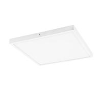 Eglo LED lámpara de techo Fueva 1, lámpara de techo con una luz, material: aluminio y plástico, color: blanco, dimensiones: 40x40 cm, luz cálida