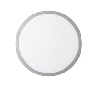 Eglo LED Lámpara de techo Fueva 1, lámpara de techo con una luz, material: aluminio y plástico, color: plata y blanco, diámetro: 40 cm, luz neutra