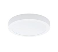 EGLO LED Lámpara de techo Fueva 1, lámpara de techo de una luz | material: fundición de metal, plástico, color: blanco, Ø: 30 cm, luz cálida