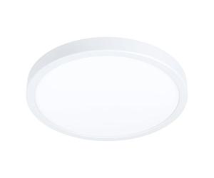 Eglo LED Lámpara de techo Fueva 5, Ø 28,5 cm, lámpara de montaje simple de acero con superficie luminosa de plástico, lámpara de techo blanca, luz LED cálida
