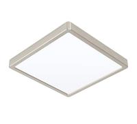 Eglo LED lámpara de techo Fueva 5, 28,5 cm, 1 luz, acero y superficie | de luz de plástico, lámpara de techo níquel mate, blanco, LED luz cálida