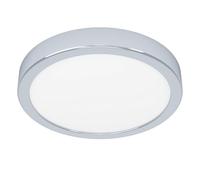 EGLO LED lámpara de techo Fueva 6, iluminación del baño Ø 21,1 cm, acero en cromo y plástico en blanco, cálido-frío, IP44